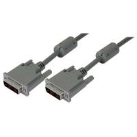 ctldvimm-15 L-Com, Male DVI to Male DVI  Cable, 15ftGrey sheathAluminium Foil, Braid shielding