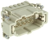 09330102602 Han E Series size 16 A Connector Insert, Male, 10 Way, 16A, 500 V