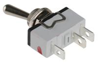 636h2 APEM Toggle Switch, Panel Mount, On-On, SPST, Tab Terminal