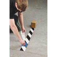 104349 Brady Black, White Rubber 30.48m Floor Tape, 0.2mm Thickness