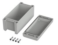 00164135 Bopla Bocube Alu Series Light Grey Aluminium General Purpose Enclosure, IP66, IP68, IP69, IK09, Light Grey Lid, 199 x