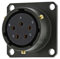 62gb-12e14-05sn Amphenol Limited, 62GB 5 Way Box Mount MIL Spec Circular Connector ReceptacleOlive, Socket Contacts,Shell Size 14,