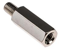 806-6639 RS PRO Standoff, M5 x M5 Thread, 20mm Body, Brass, Male/Female, 8mm Stud