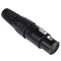 457-885 RS PRO Cable Mount XLR Connector, Female, 250 V ac, 4 Way, Silver Plating