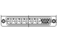 fm13w6sa-k121-1727040016 FCT from Molex 172704 7 Way Panel Mount D-sub Connector Socket, 2.84mm Pitch