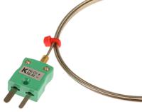 787-7775 RS PRO Type K Mineral Insulated Thermocouple 1m Length, 1.5mm Diameter → +1100°C