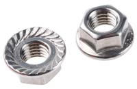 725-9666 RS PRO Stainless Steel Flanged Hex Nut, DIN 6923, M10