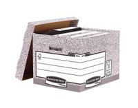 01810-fflp Fellowes Grey 4 Compartment Archive Box, H285mm x W333mm x D380mm