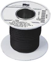 3057-bk001 Alpha Wire Hook-up Wire PVC Series Black 1.32 mm² Hook Up Wire, 16 AWG, 26/0.25 mm, 305m, PVC Insulation, 3057 BK001