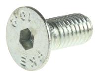 483-9830 RS PRO Bright Zinc Plated Steel Hex Socket Countersunk Screw, DIN 7991, M5 x 12mm