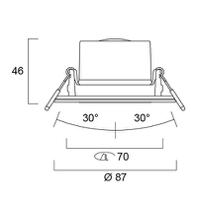90030 Sylvania LED Spotlight, 240 V, 87 x 46 mm, 5.5 W