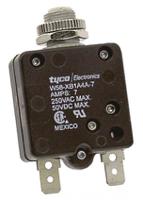 w58-xb1a4a-7 TE Connectivity Thermal Circuit Breaker - W58  Single Pole 50 V dc, 250V ac Voltage Rating, 7A Current Rating