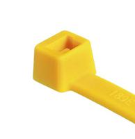 116-01814-t18r-pa66-ye HellermannTyton Cable Tie, Inside Serrated, 100mm x 2.5 mm, Yellow Polyamide 6.6 (PA66), Pk-100
