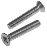 914-1822 RS PRO Pozidriv M6 Countersunk A2 304 Stainless Steel Machine Screws DIN 965Z x 35.0mm