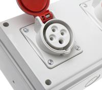 6711626 Scame IP44 Red Surface Mount Socket, Rated At 16A, 380 → 415 V