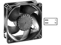 axiaci120-00215 ebm-papst AxiACi 120 Series Axial Fan, 115 V ac, 230 V ac, AC Operation, 82m³/h, 1.7W, IP65, 120 x 120 x 38mm