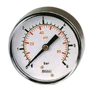 235-1295 RS PRO BSP 1/8in Analogue Pressure Gauge 160psi Back Entry 50mm Outside Diameter