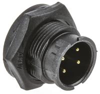abd-04pmms-lc7001 Amphenol Industrial Circular Connector, 4 Contacts, Panel, Standard Connector, Plug, Male, IP67, Ceres Series
