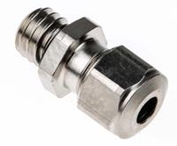 a100006030 SES Sterling A1 Series Metallic Nickel Plated Brass Cable Gland, M6 Thread, 2.5mm min., 3mm max., IP68, IP69K