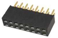 ssq-108-01-g-d Samtec SSQ Series Straight Through Hole Mount PCB Socket, 16-Contact, 2-Row, 2.54mm Pitch, Solder Termination