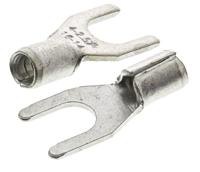 208-2666 RS PRO Uninsulated Crimp Spade Connector, 1.5mm² to 2.5mm², 16AWG to 14AWG, M4 Stud Size