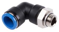 qsl-g38-16 Festo QS Series Elbow Threaded Adaptor, G 3/8 Male to Push In 16 mm, Threaded-to-Tube Connection Style, 186348
