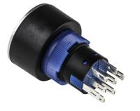 175-8398 RS PRO Illuminated Push Button Switch, Panel Mount, 22.2mm Cutout, DPDT, Green LED, 250V ac, IP65