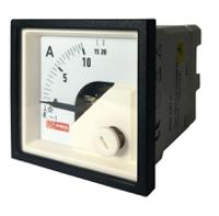 186-2422 RS PRO Analogue Panel Ammeter 20 (Input)A AC, 45mm x 45mm, 1 % Moving Iron