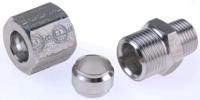 1805-08-10 Legris Stainless Steel Pipe Fitting, Straight Hexagon Coupler, Male BSP 1/8in