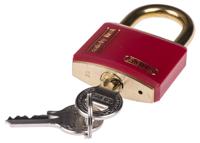 xr0084r-40 ABUS Key Weatherproof Brass Safety Padlock, 6mm Shackle, 40mm Body