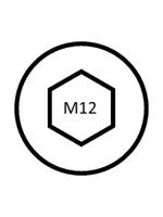 530-781 RS PRO Stainless Steel, Hex Nut, M12