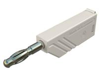 934100707 Hirschmann Test & Measurement White Male Banana Connector, 4 mm Connector, Screw Termination, 24A, 60V dc, Gold Plating