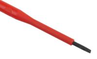 125-3078 RS PRO Slotted Insulated Screwdriver, 2.5 x 0.4 mm Tip, 75 mm Blade, VDE/1000V, 165 mm Overall