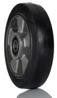 621-9569 RS PRO Black Rubber Abrasion Resistant, Quiet Operation Trolley Wheel, 400kg