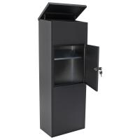 t05781 Black Mailbox, 1050 mm x 380mm x 230 mm