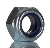 264-6422 RS PRO, Bright Zinc Plated Steel Hex Nut, DIN 985, M8