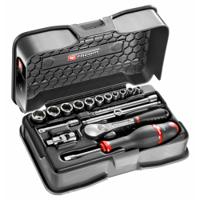 rl161-2p6u Facom 17-Piece Imperial 1/4 in Standard Socket Set with Ratchet, 6 point