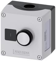 3su1801-0ad00-2ab1 Siemens Push Lock Control Station Switch - 1 NO, Plastic, White, I, IP66, IP67, IP69