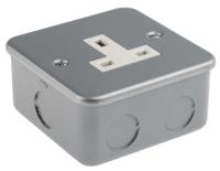 768-3501 RS PRO Grey 1 Gang Plug Socket, 0 Poles, 13A, Type G - British, Indoor Use