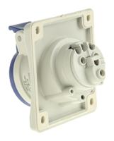 4131663 Scame IP44 Blue Panel Mount 2P + E Heavy Duty Power Connector Socket, Rated At 16A, 230 V
