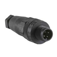 xzcc12mdp40b Telemecanique Sensors Circular Connector, 4 Contacts, Cable, M12 Connector, Plug, Male, IP67, XZCC Series