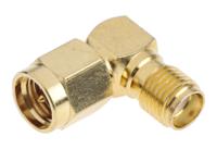 878-2362 RS PRO Right Angle 50Ω RF Adapter SMA Plug to SMA Socket 12.4GHz