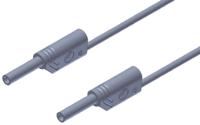 975695706 Hirschmann Test & Measurement 2 mm Connector Test Lead, 10A, 1000V ac/dc, Grey, 500mm Lead Length
