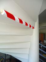 pu4025rb Viso Red/White Corner Protector 750mm x 40mm