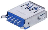 48408-0003 Molex Straight, Through Hole, Socket- Single Port Type A 3.0 USB Connector