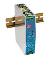ndr-75-48 MEAN WELL NDR Switched Mode DIN Rail Power Supply, 90 → 264V ac ac Input, 48V dc dc Output, 1.6A Output, 75W