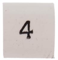 trsa-1019e14 TE Connectivity Heat Shrink Cable Markers, White, Pre-printed "4", 2 → 6mm Cable, TRSA-1019/E/1/4