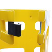 3r1 Addgards Black & Yellow Polyethylene Folding Barrier