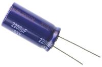 eca1jm222 Panasonic 2200μF Aluminium Electrolytic Capacitor 63V dc, Radial, Through Hole - ECA1JM222