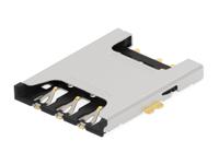 2452808-1 TE Connectivity, 2452808 7 Way Push/Push Nano Sim Memory Card Connector With Surface Mount Termination